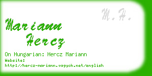 mariann hercz business card
